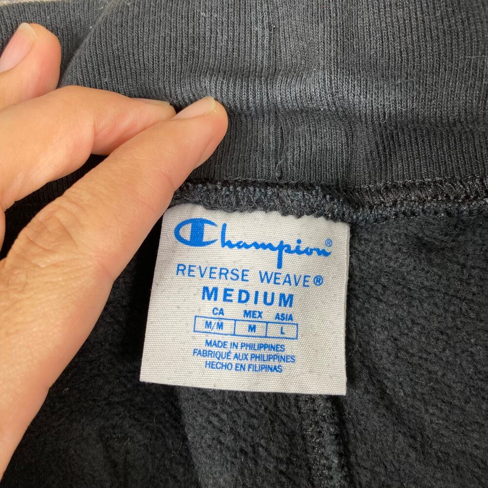 Champion‎ Reverse Weave Sweatpants Mens Size M Black Jogger Drawstring - Picture 6 of 10